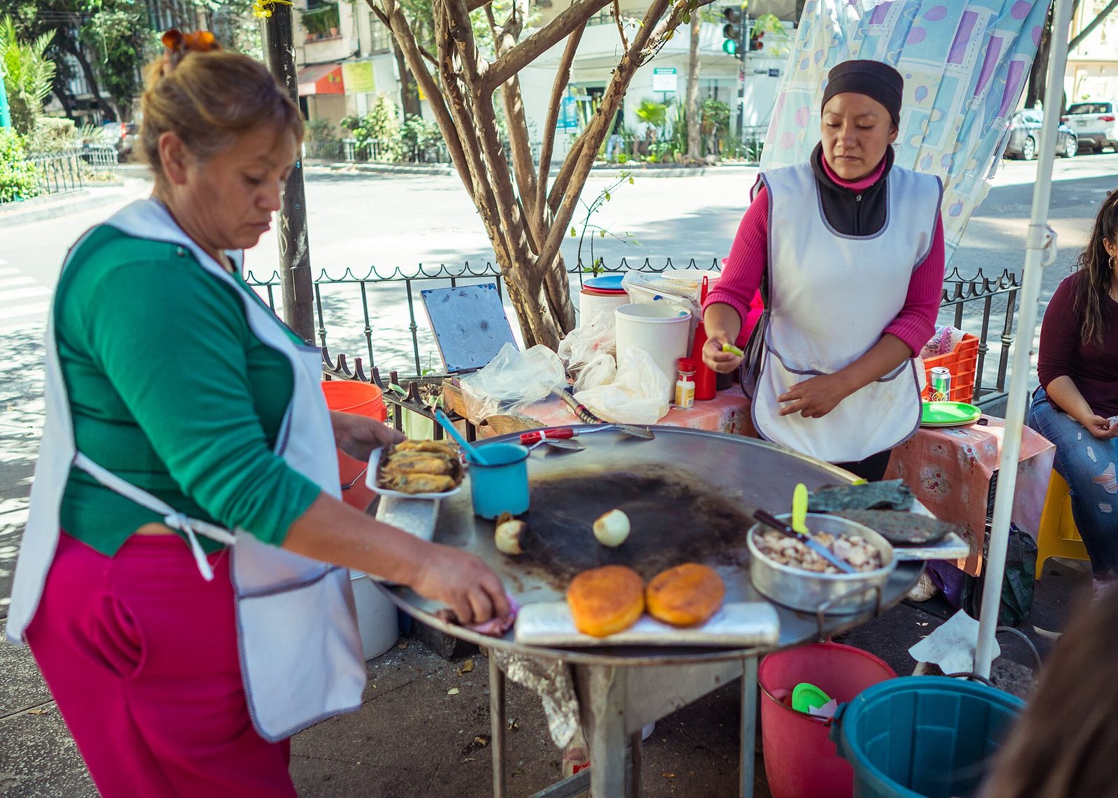 Puestos de comida en la calle, México
